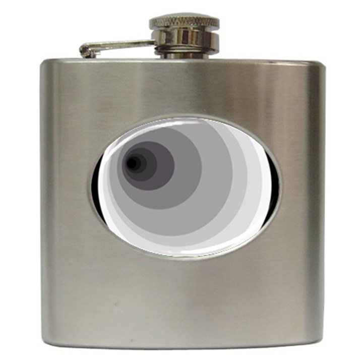 Gray abstraction Hip Flask (6 oz)