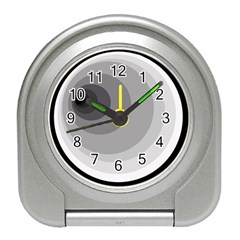 Gray Abstraction Travel Alarm Clocks by Valentinaart