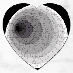 Gray Abstraction Jigsaw Puzzle (heart) by Valentinaart