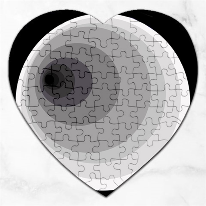 Gray abstraction Jigsaw Puzzle (Heart)