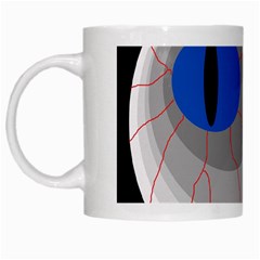 Blue Eye White Mugs by Valentinaart