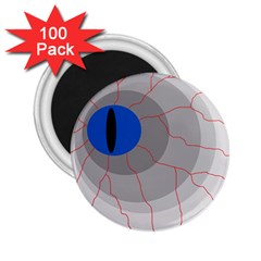 Blue Eye 2 25  Magnets (100 Pack)  by Valentinaart