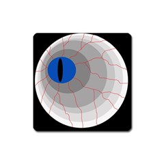 Blue Eye Square Magnet by Valentinaart