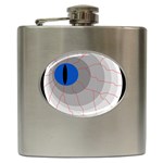 Blue eye Hip Flask (6 oz) Front