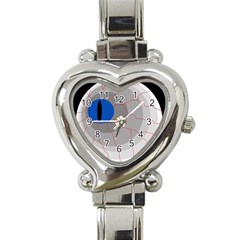 Blue Eye Heart Italian Charm Watch by Valentinaart