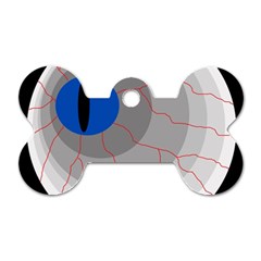 Blue Eye Dog Tag Bone (two Sides)