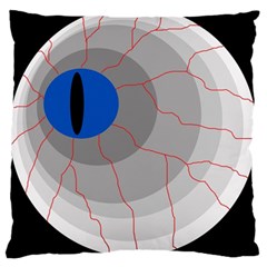 Blue Eye Large Cushion Case (two Sides) by Valentinaart