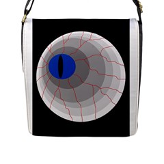 Blue Eye Flap Messenger Bag (l)  by Valentinaart