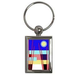 Abstract Landscape Key Chains (rectangle)  by Valentinaart