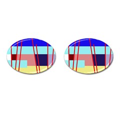 Abstract Landscape Cufflinks (oval) by Valentinaart