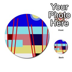 Abstract Landscape Multi-purpose Cards (round)  by Valentinaart