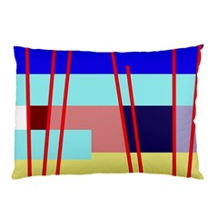 Abstract Landscape Pillow Case by Valentinaart