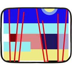 Abstract Landscape Fleece Blanket (mini) by Valentinaart