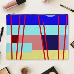 Abstract Landscape Cosmetic Bag (xl) by Valentinaart