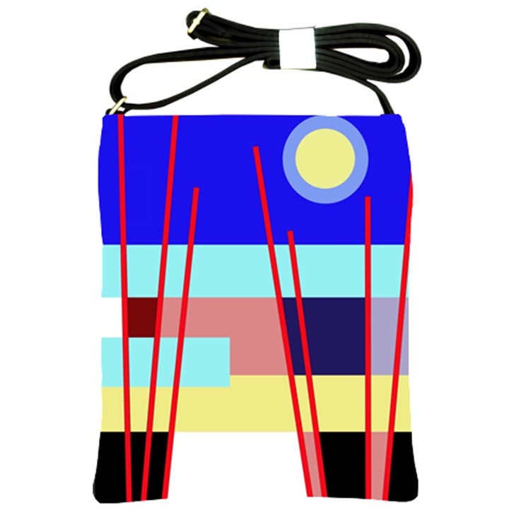 Abstract landscape Shoulder Sling Bags