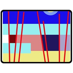 Abstract Landscape Fleece Blanket (large)  by Valentinaart