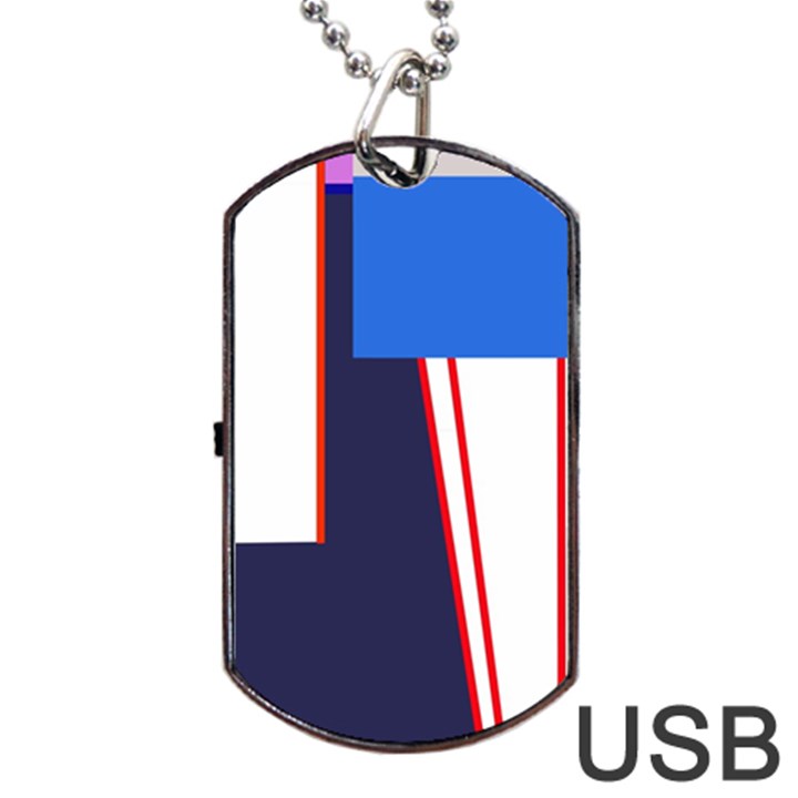 Decorative abstraction Dog Tag USB Flash (Two Sides) 