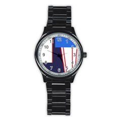 Decorative Abstraction Stainless Steel Round Watch by Valentinaart