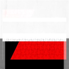 Red, White And Black Abstraction Rectangular Jigsaw Puzzl by Valentinaart