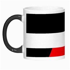 Red, White And Black Abstraction Morph Mugs by Valentinaart