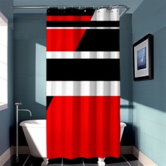 Red, White And Black Abstraction Shower Curtain 36  X 72  (stall)  by Valentinaart