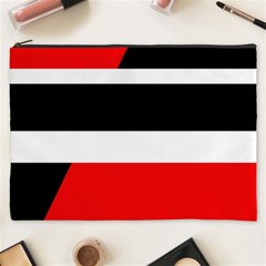 Red, White And Black Abstraction Cosmetic Bag (xxxl)  by Valentinaart