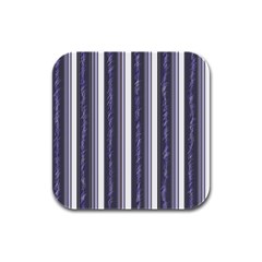 Elegant Lines Rubber Square Coaster (4 Pack)  by Valentinaart