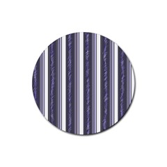 Elegant Lines Rubber Round Coaster (4 Pack)  by Valentinaart