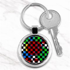 Colorful Abstraction Key Chains (round)  by Valentinaart