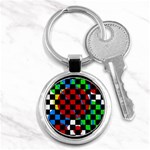 colorful abstraction Key Chains (Round)  Front