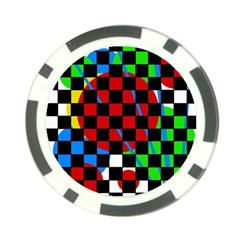 Colorful Abstraction Poker Chip Card Guards by Valentinaart