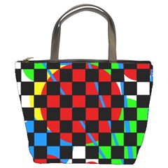 Colorful Abstraction Bucket Bags by Valentinaart