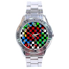 Colorful Abstraction Stainless Steel Analogue Watch by Valentinaart