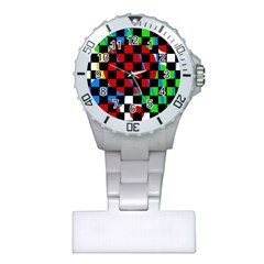 Colorful Abstraction Plastic Nurses Watch by Valentinaart