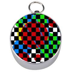 Colorful Abstraction Silver Compasses by Valentinaart