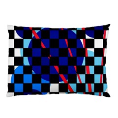 Blue Abstraction Pillow Case by Valentinaart