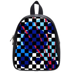 Blue Abstraction School Bags (small)  by Valentinaart