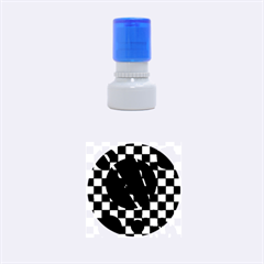 Blue Abstraction Rubber Round Stamps (small)