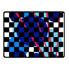 Blue Abstraction Double Sided Fleece Blanket (small)  by Valentinaart