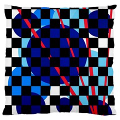 Blue Abstraction Standard Flano Cushion Case (two Sides) by Valentinaart