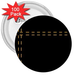 Elegant design 3  Buttons (100 pack) 