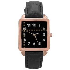 Elegant design Rose Gold Leather Watch 