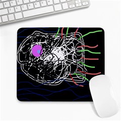 Neon Fish Large Mousepads by Valentinaart