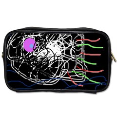 Neon Fish Toiletries Bags by Valentinaart