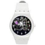 Neon fish Round Plastic Sport Watch (M) Front