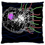 Neon fish Large Flano Cushion Case (Two Sides) Front