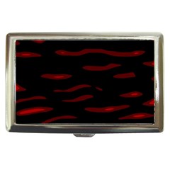 Red And Black Cigarette Money Cases by Valentinaart