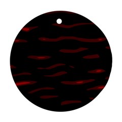 Red And Black Round Ornament (two Sides)  by Valentinaart