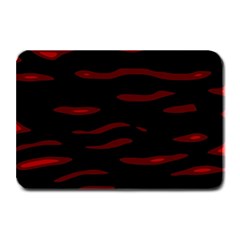 Red And Black Plate Mats by Valentinaart