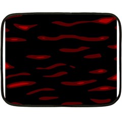 Red And Black Double Sided Fleece Blanket (mini)  by Valentinaart